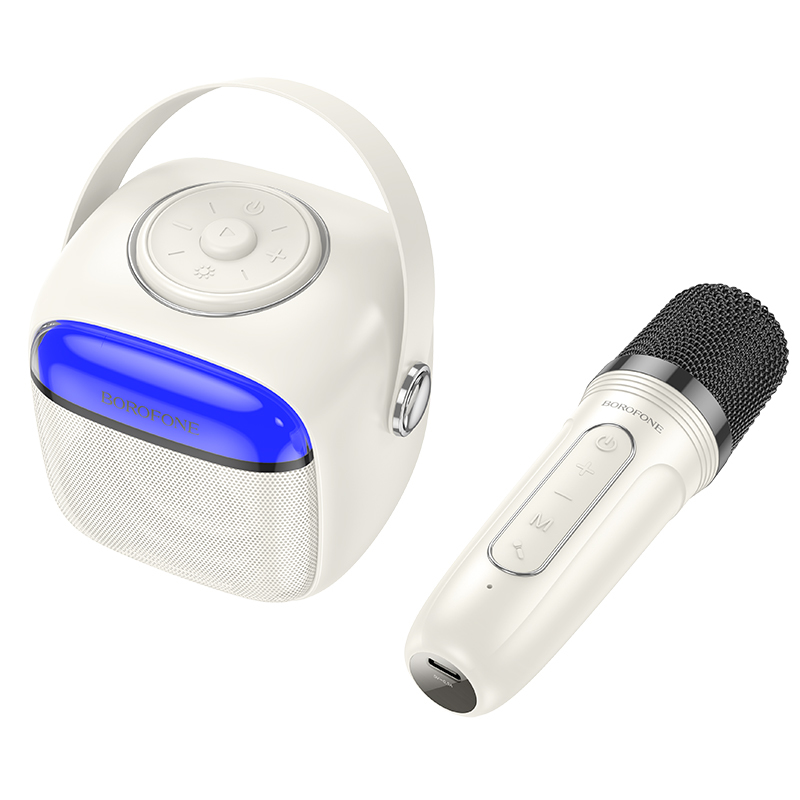 Mikrofon Borofone zestaw karaoke Bluetooth BP15 Dazzling mini biay HUAWEI Nova 12s / 4