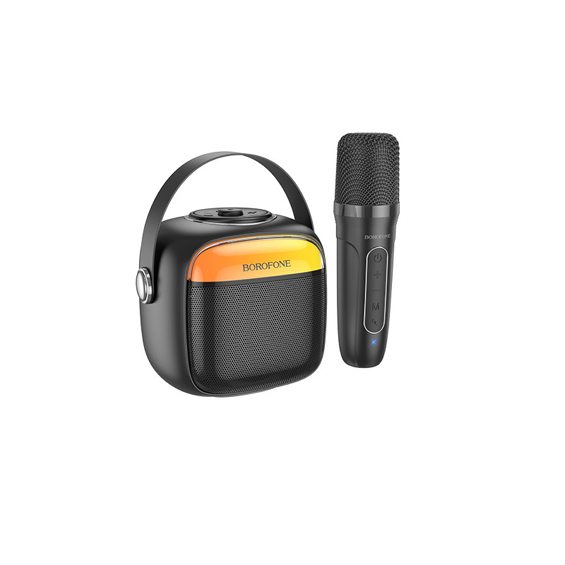 Mikrofon Borofone zestaw karaoke Bluetooth BP15 Dazzling mini czarny Vivo Y21s / 3