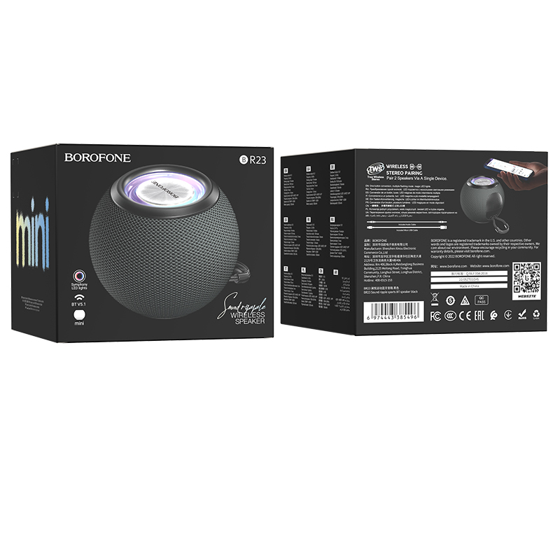 Głośnik Bluetooth Borofone BR23 Sound Ripple czarny Coolpad Modena / 4