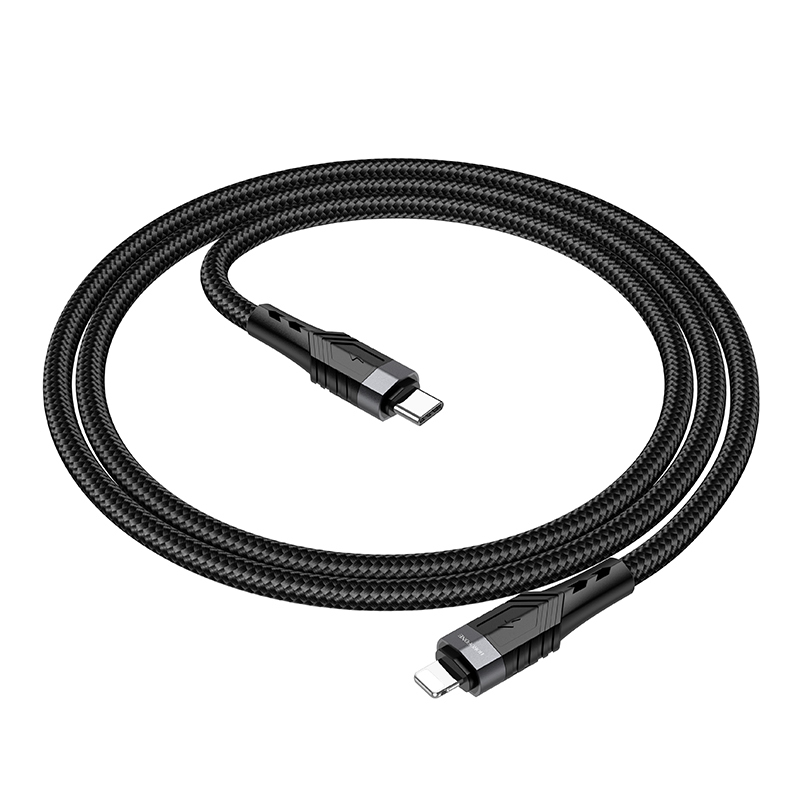 Kabel USB Borofone BU35 Influence Typ-C na Lightning 1,2m czarny APPLE iPhone 5 / 3
