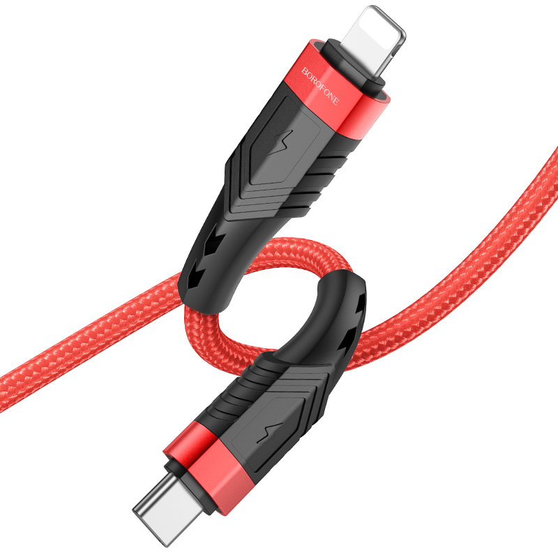 Kabel USB Borofone BU35 Influence Typ-C na Lightning 1,2m czerwony APPLE iPhone 6 / 3