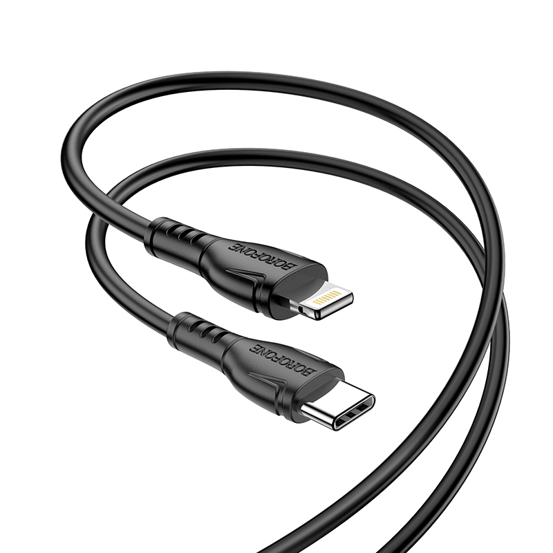 Kabel USB Borofone BX51 Triumph Typ-C na Lightning 2,4A 1m czarny APPLE iPhone SE 2020