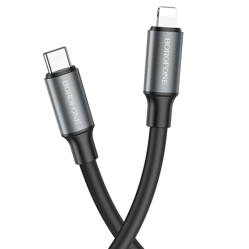 Kabel USB Borofone BX82 Bountiful Typ-C na Lightning czarny APPLE iPhone 11