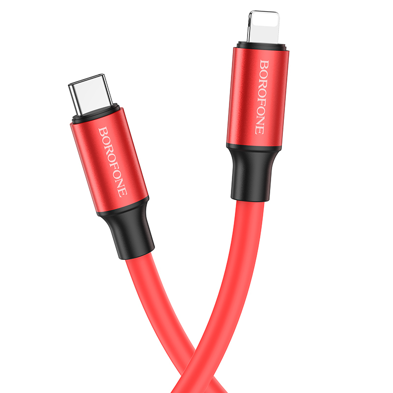 Kabel USB Borofone BX82 Bountiful Typ-C na Lightning czerwony  APPLE iPhone 11 Pro Max
