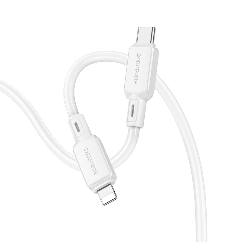 Kabel USB Borofone BX94 Crystal color Typ-C na Lightning 20W 1m biay APPLE iPhone 8 / 2
