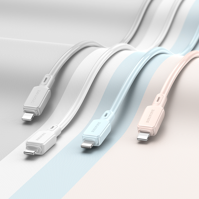 Kabel USB Borofone BX94 Crystal color Typ-C na Lightning 20W 1m biay APPLE iPhone 14 Pro / 4