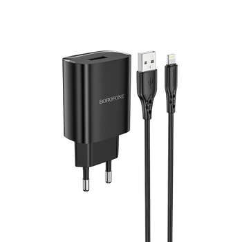 adowarka sieciowa Borofone BN1 Innovative USB na Lightning czarna APPLE iPhone 14 Pro / 4