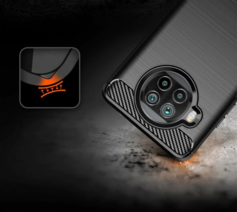 Pokrowiec etui pancerne Karbon Case czarne Xiaomi Mi 10T Lite 5G / 2