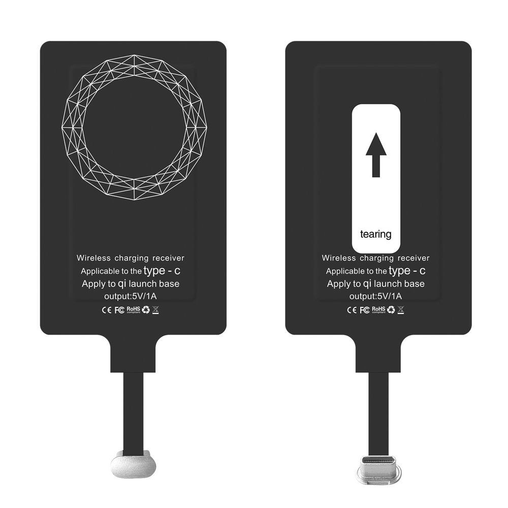 Adapter Choetech do adowania indukcyjnego QI USB Typ-C czarny NOKIA 7.2