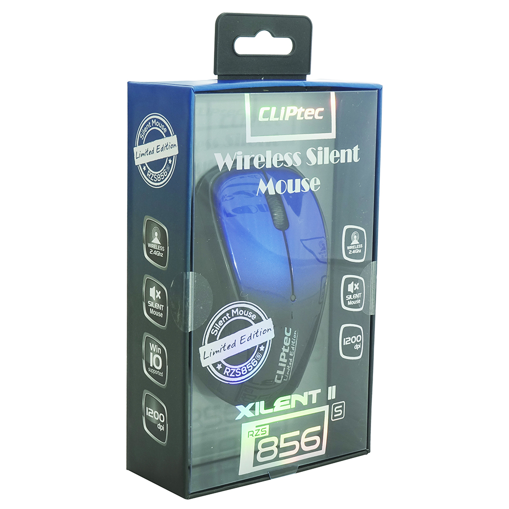 Dla gracza Cliptec Xilent II RZS856S mysz bezprzewodowa optyczna niebiesko-zielona / 2