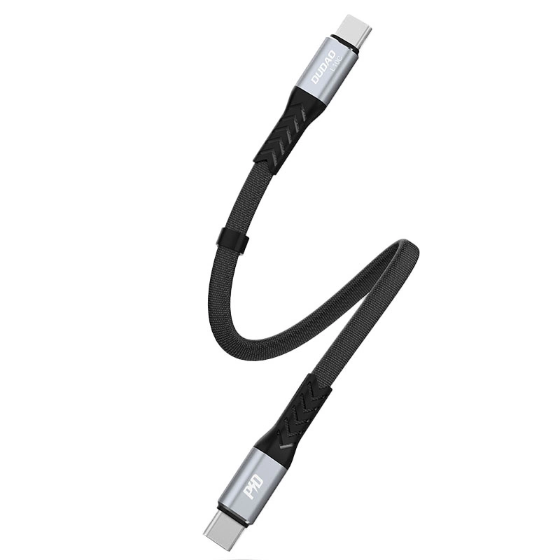 Kabel USB Dudao L10C Typ-C na Typ-C 5A 0,23m czarny Infinix Zero 5G / 2