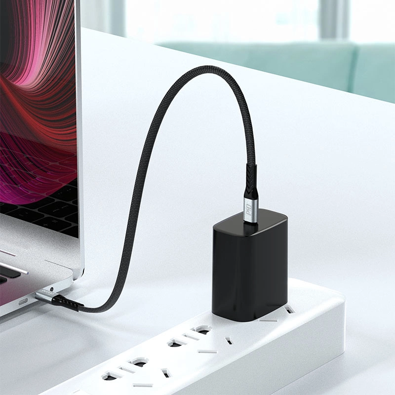 Kabel USB Dudao L10C Typ-C na Typ-C 5A 0,23m czarny Realme 9 Pro+ / 3