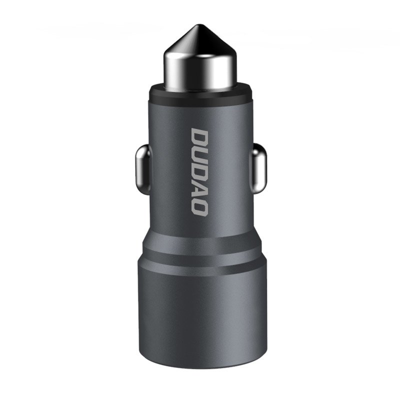 adowarka samochodowa Dudao 2x USB 3.1A R5 szara Oppo A98 5G / 2