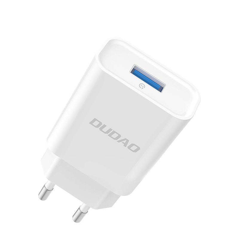 adowarka sieciowa Dudao A3EU 2.4A Quick Charge 3.0 biaa MOTOROLA Moto G82 5G