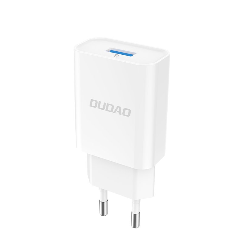 adowarka sieciowa Dudao A3EU 2.4A Quick Charge 3.0 biaa MOTOROLA Moto G84 5G / 2