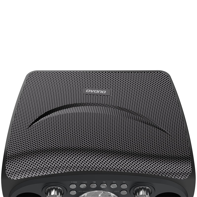 Mikrofon Dudao bluetooth 2x mikrofon + bezprzewodowy gonik z owietleniem Y15 DISCO czarny SONY Xperia XA2 Ultra / 3