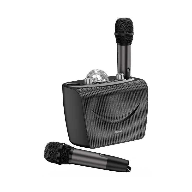 Mikrofon Dudao bluetooth 2x mikrofon + bezprzewodowy gonik z owietleniem Y15 DISCO czarny HUAWEI P9 Lite Premium / 2