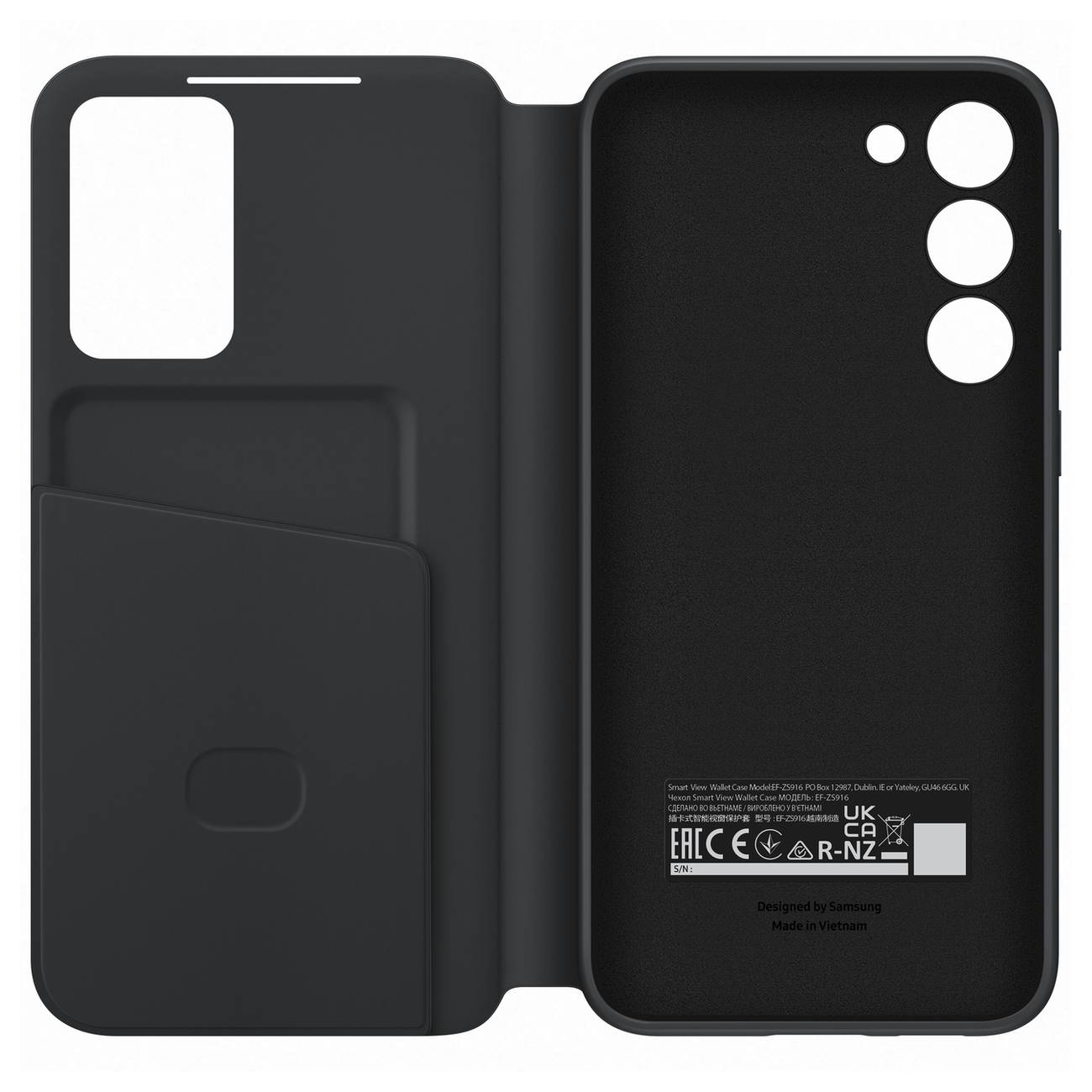 Pokrowiec etui oryginalne Smart View Wallet Case czarne SAMSUNG Galaxy S23 Plus / 3