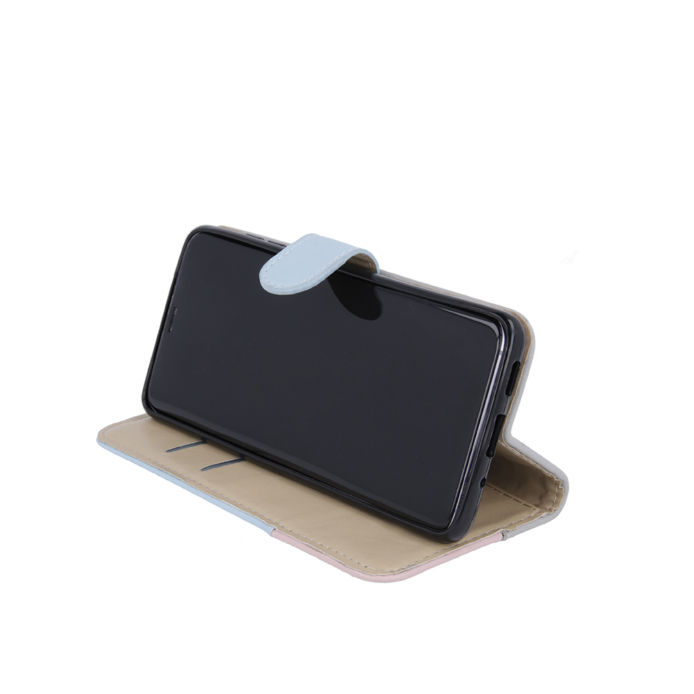 Pokrowiec etui z kalpk na magnes Smart Trendy Geometric rowo-niebieskie Xiaomi Poco M3 Pro 5G / 2