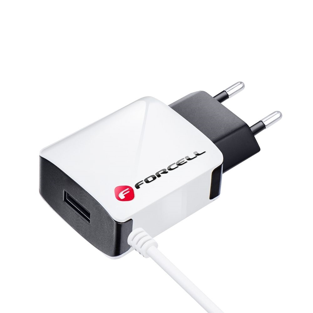 adowarka sieciowa FORCELL Uniwersalna 2A z kablem MicroUSB i portem USB czarna U20 Allview P8 Energy / 4
