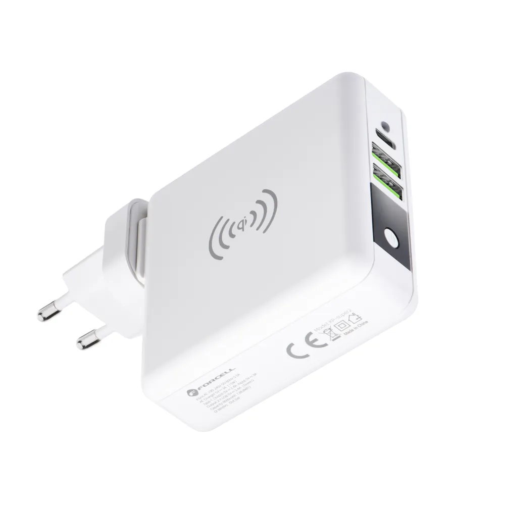 adowarka sieciowa Forcell 4w1 15W z powerbankiem 8000mAh i adowaniem bezprzewodowym biaa myPhone N23 5G / 3