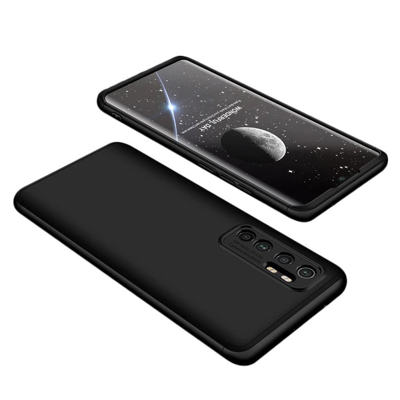 Pokrowiec etui na przd i ty GKK 360 Protection Case czarne Xiaomi Mi Note 10 Lite