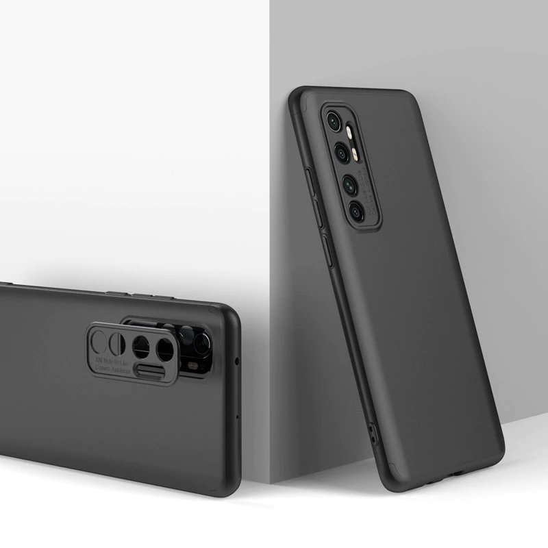 Pokrowiec etui na przd i ty GKK 360 Protection Case czarne Xiaomi Mi Note 10 Lite / 2