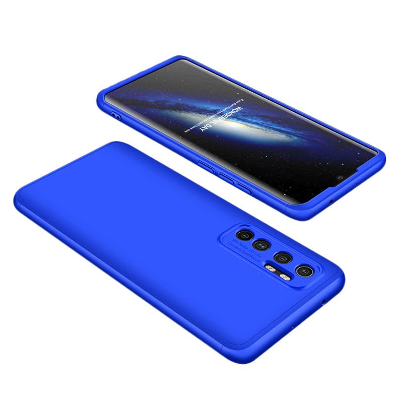 Pokrowiec etui na przd i ty GKK 360 Protection Case niebieskie Xiaomi Mi Note 10 Lite