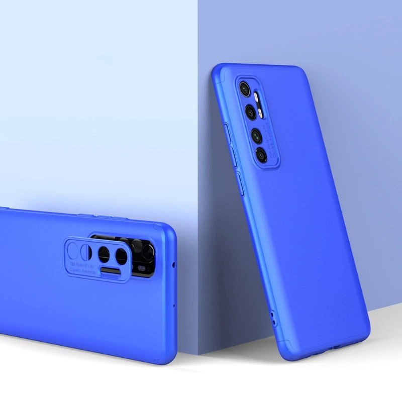 Pokrowiec etui na przd i ty GKK 360 Protection Case niebieskie Xiaomi Mi Note 10 Lite / 2
