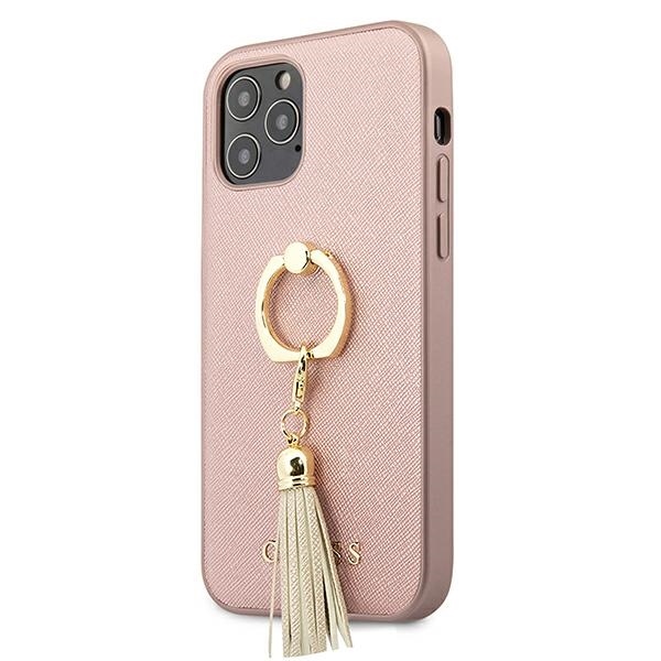 Pokrowiec Guess hardcase Saffiano with ring rowy APPLE iPhone 12 Pro Max