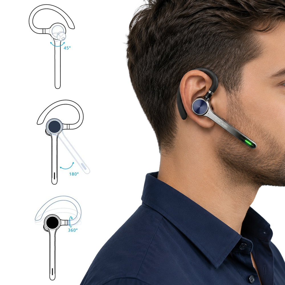 Słuchawka bluetooth Blavec Talk 1 Multipoint czarna Oppo A6 Pro 5G / 3 Słuchawka bluetooth Blavec Talk 1 Multipoint czarna Oppo A6 Pro 5G / 3