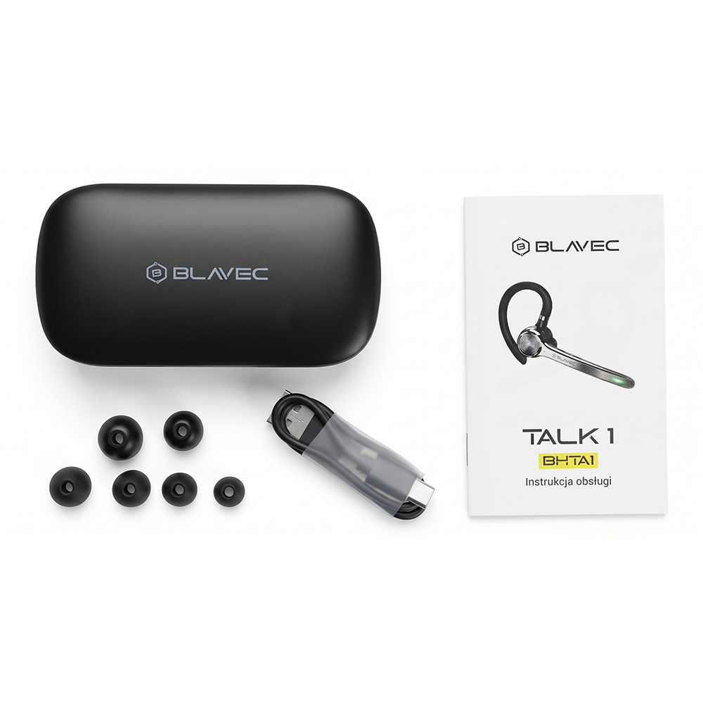 Słuchawka bluetooth Blavec Talk 1 Multipoint czarna Oppo A6 Pro 5G / 7 Słuchawka bluetooth Blavec Talk 1 Multipoint czarna Oppo A6 Pro 5G / 7