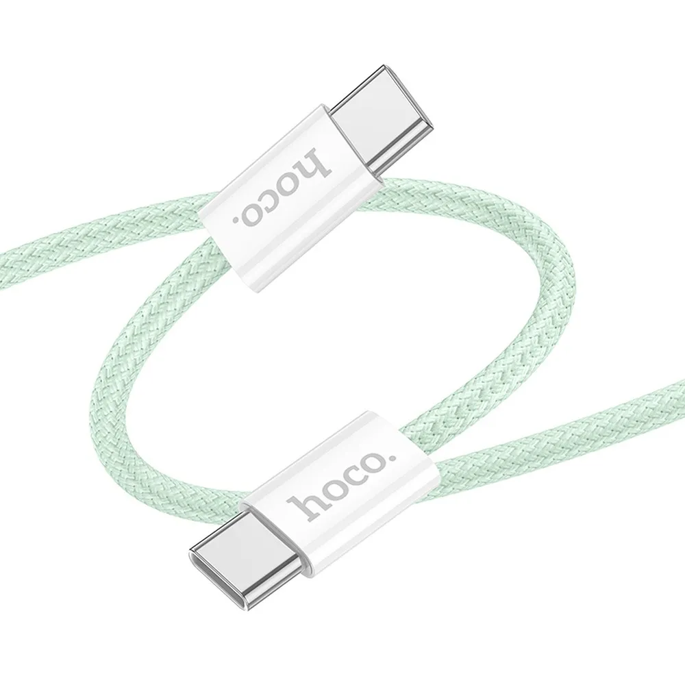 Kabel USB HOCO X104 Typ-C na Typ-C 3A 1m zielony Oppo Find X2