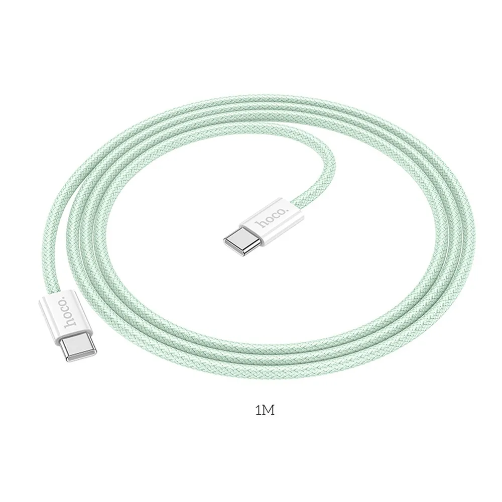 Kabel USB HOCO X104 Typ-C na Typ-C 3A 1m zielony OnePlus Nord N200 / 2