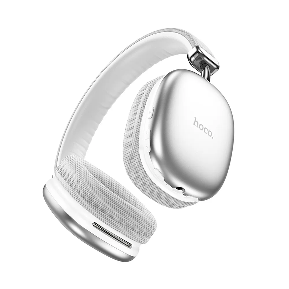 Suchawki HOCO nauszne bezprzewodowe Bluetooth W35 srebrne HUAWEI P20 / 2