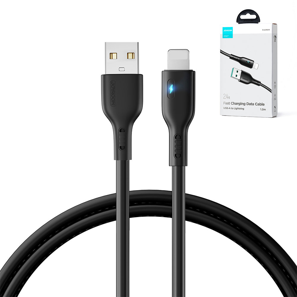 Kabel USB Joyroom USB Lightning 2.4A 1.2m S-UL012A13 czarny APPLE iPhone 14 Pro Max / 2