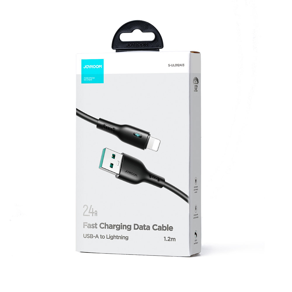 Kabel USB Joyroom USB Lightning 2.4A 1.2m S-UL012A13 czarny APPLE iPad 10.2 2020 / 3