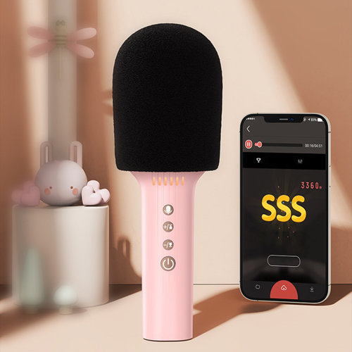 Mikrofon Joyroom do karaoke z gonikiem Bluetooth 5.0 1200mAh rowy ALCATEL One Touch Idol 3 4.7 cala / 3