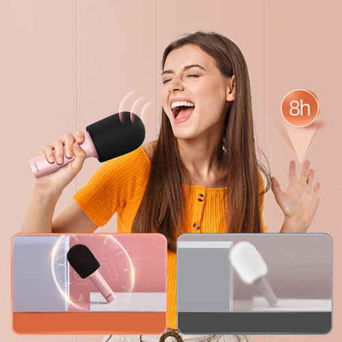 Mikrofon Joyroom do karaoke z gonikiem Bluetooth 5.0 1200mAh niebieski ASUS ZenFone Go ZB500KG / 3