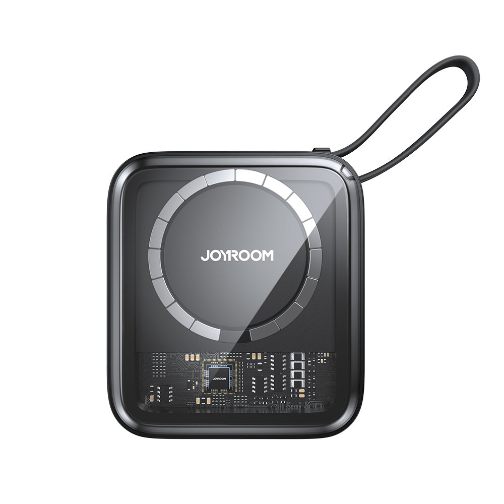 Power bank Joyroom Icy Series 10000mAh Magsafe z kablem Typ-C JR-L006 czarny OnePlus 7 / 2
