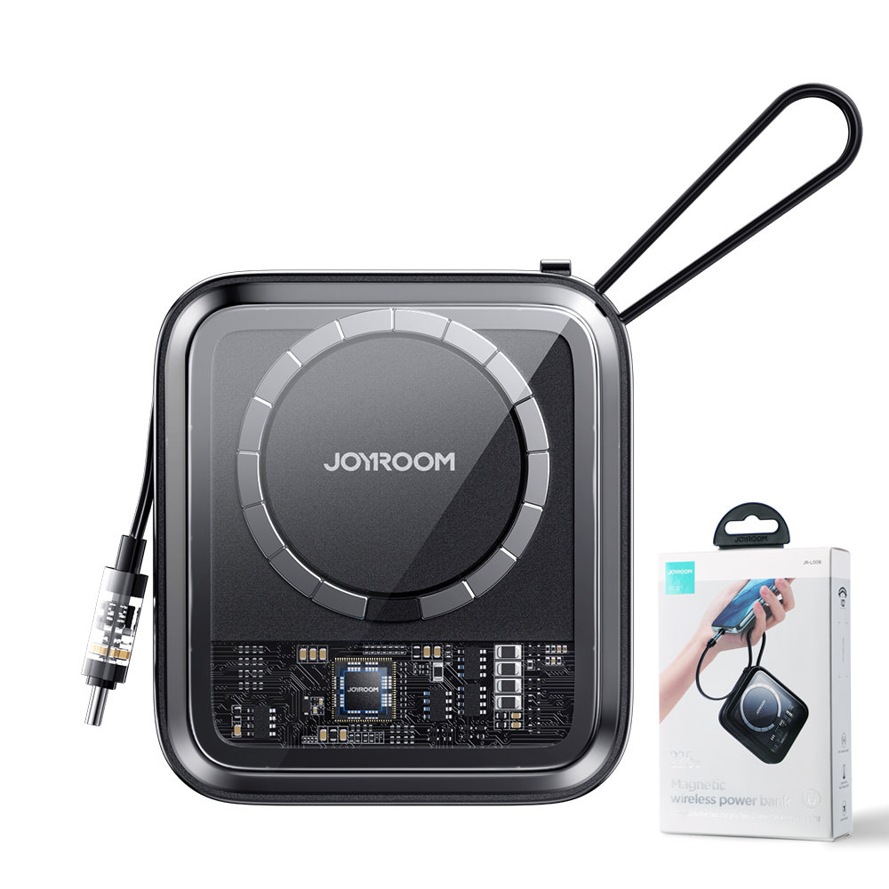 Power bank Joyroom Icy Series 10000mAh Magsafe z kablem Typ-C JR-L006 czarny SAMSUNG SM-G350 Galaxy Core Plus / 6