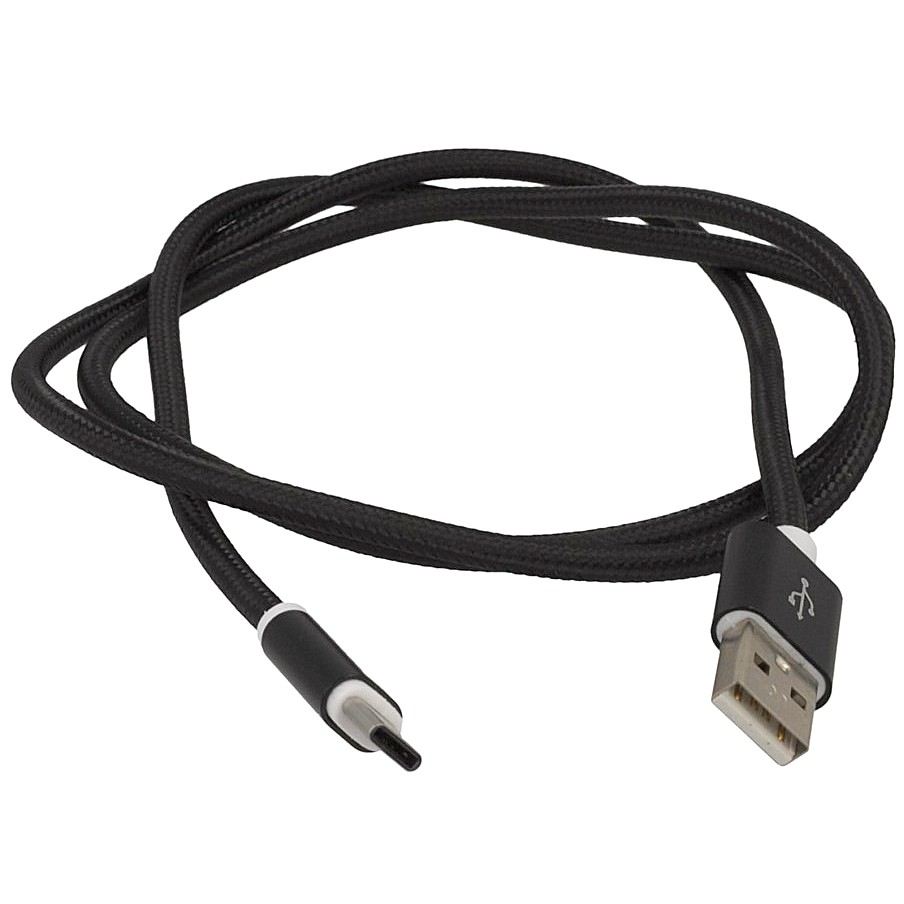 Kabel USB sznurkowy 1m Typ-C czarny Google Pixel 4a 5G