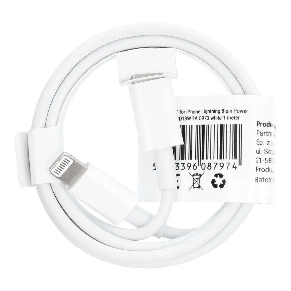 Kabel USB Typ-C na Lightning Power Delivery C973 2A 1m biay APPLE iPhone 5