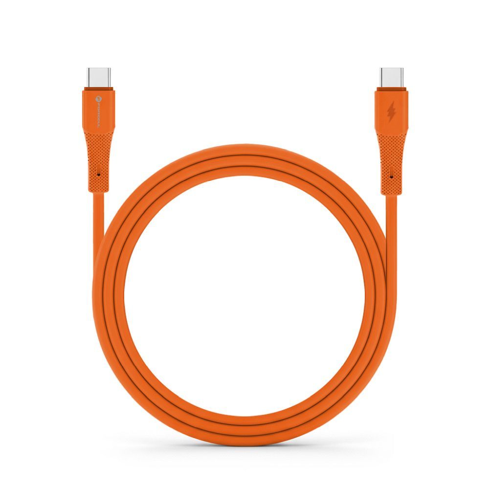 Kabel USB USB-C silikonowy 1m Forcell C344 60W QC4.0 PD 3A pomara�czowy SAMSUNG Galaxy A21s / 3