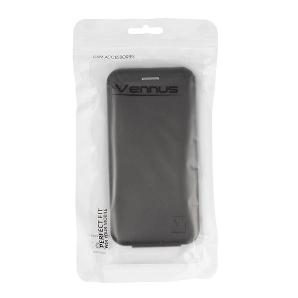 Pokrowiec etui z klapk Flexi Vennus Elegance czarne Xiaomi Redmi Note 10 Pro Max / 4