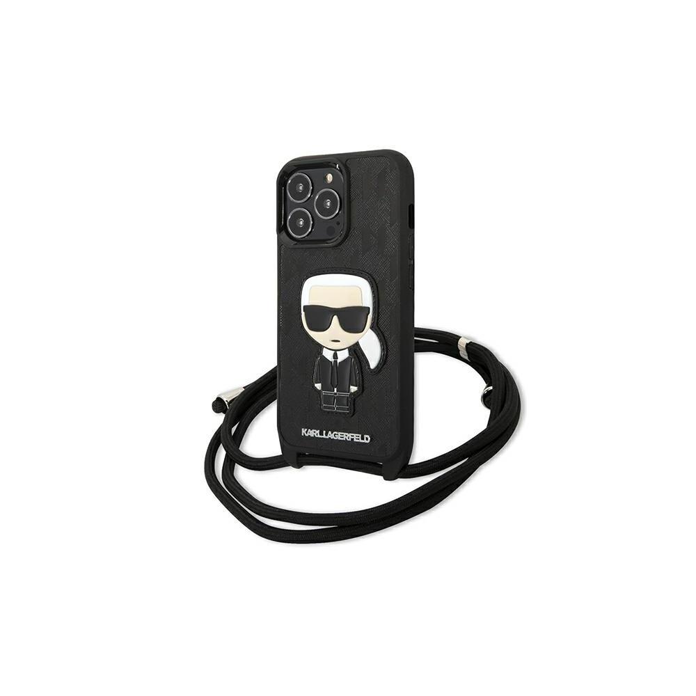 Pokrowiec Karl Lagerfeld KLHCP13XCMNIPK czarna APPLE iPhone 13 Pro Max