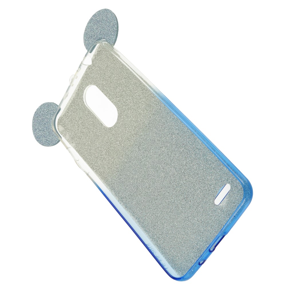 Pokrowiec back case brokatowa Myszka niebieski LG K9 Dual / 2