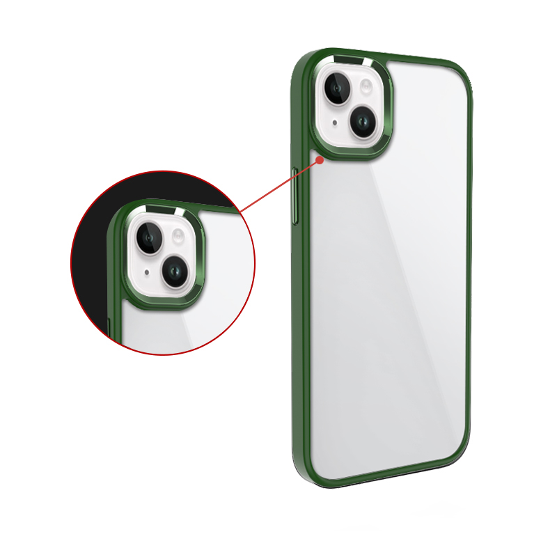 Pokrowiec etui silikonowe MX Glossy Cam z ramk zielone APPLE iPhone 14 / 3