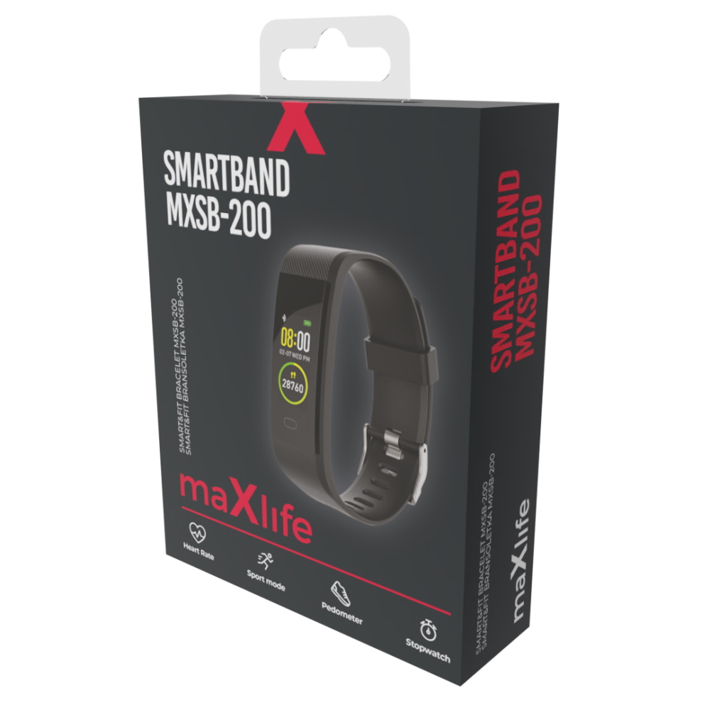 SmartWatch SmartBand Opaska sportowa Maxlife MXSB-200 czarna HTC U12 / 5