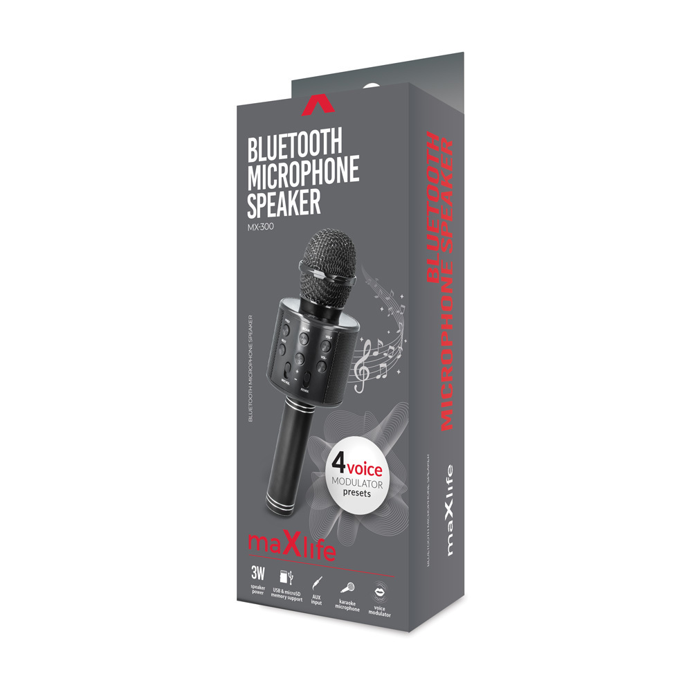 Mikrofon z gonikiem Maxlife MX-300 czarny myPhone Q-Smart Plus / 2